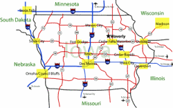 Map of Iowa